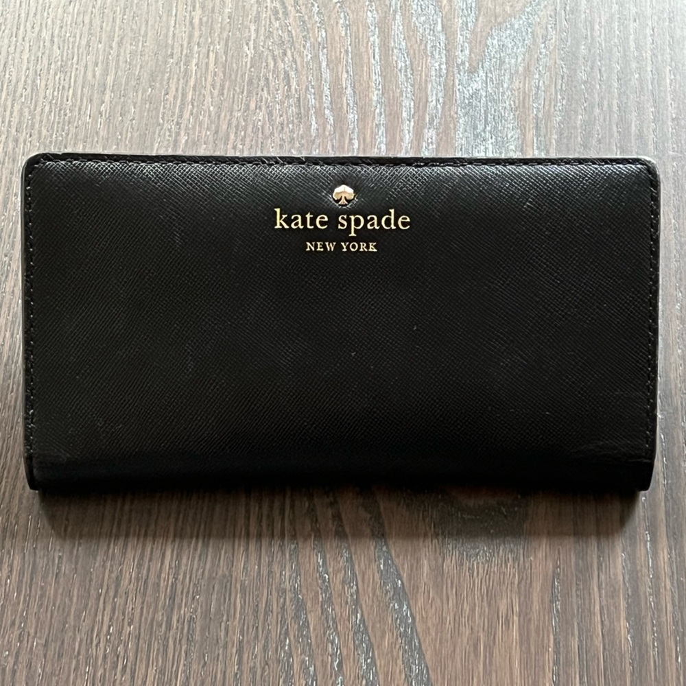 Kate Spade Large Bifold Wallet in Black
